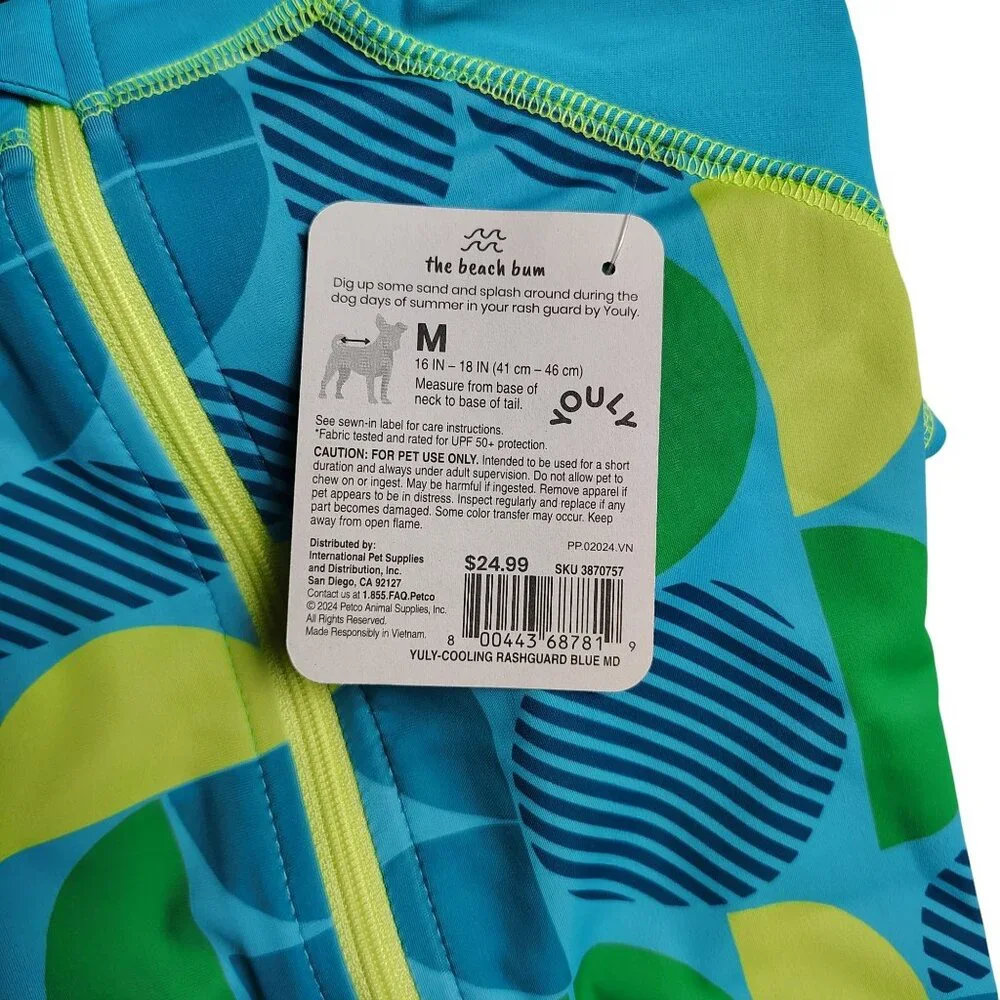 Youly Dog Medium Cool To Touch Rash Guard Swimsuit With UV Protection